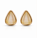 Rose Gold Champagne Teardrop Stud Earrings