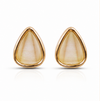 Rose Gold Champagne Teardrop Stud Earrings