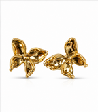Gold Floral Stud Earrings