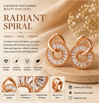 Rose Gold Crystal Halo Drop Earrings