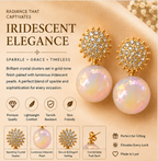Gold Blush Pearl Drop Earrings