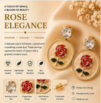 Gold Rose Medallion Drop Earrings – Ivory