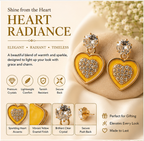 Gold Yellow Heart Drop Earrings