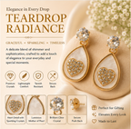Gold Ivory Teardrop Heart Earrings