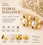 Gold Pearl Drop Earrings