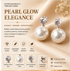 Silver White Pearl Stud Earrings