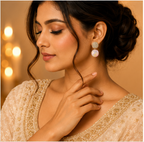 Gold Blush Pearl Drop Earrings