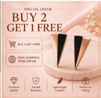 Rose Gold & Black Enamel Triangle Stud Earrings