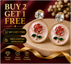Gold Rose Medallion Drop Earrings – Blush Pink