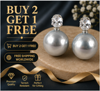 Silver Grey Pearl Stud Earrings