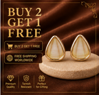 Rose Gold Champagne Teardrop Stud Earrings