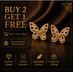 Clear Crystal Butterfly Stud Earrings