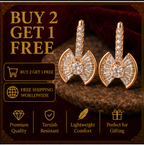 Rose Gold Bow Crystal Leverback Drop Earrings