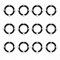 Pearl Hair Ties Set of 12 – Black Elastic Ponytail Holders & Hair Bands for Women & Girls
