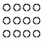 Pearl Hair Ties Set of 12 – Black Elastic Ponytail Holders & Hair Bands for Women & Girls