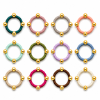 Golden Pearl Hair Ties Set of 12 – Multicolor Elastic Ponytail Holders & Hair Bands for Women & Girls