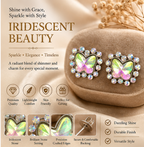Aurora Crystal Butterfly Statement Stud Earrings