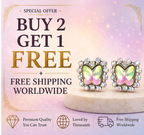 Aurora Crystal Butterfly Statement Stud Earrings