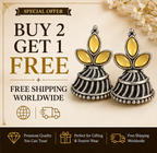 Oxidised Silver Mustard Stone Jhumka Earrings