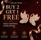 Rose Gold Crystal Butterfly Stud Earrings