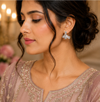 Black Lotus Antique Gold Traditional Jhumka Earrings