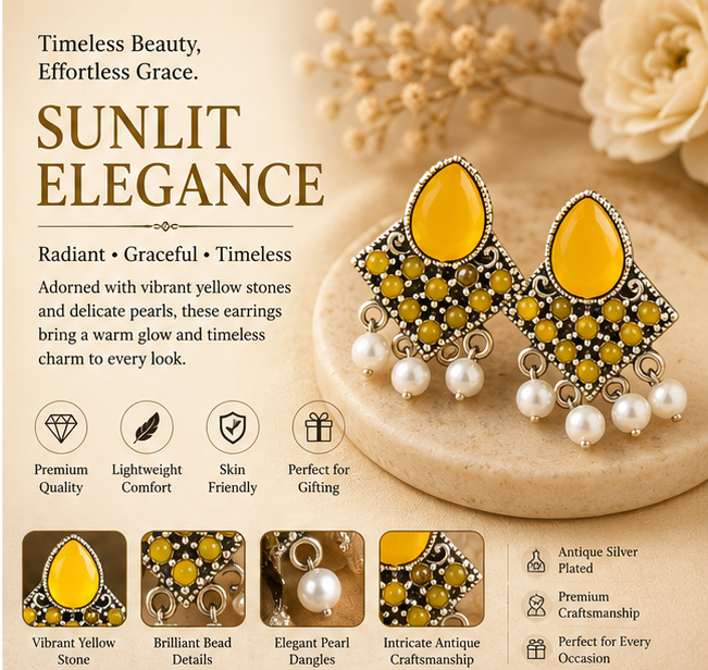 Temple Lakshmi Antique Gold Chandbali Earrings with Red Beads