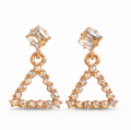 Antique Gold Butterfly Jhumka Earrings with Champagne Pearls