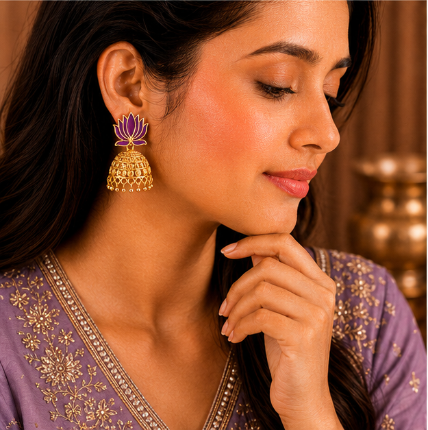 Mustard Yellow Stone & Pearl Drop Earrings