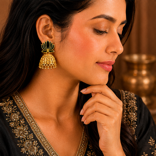 Rose Gold Crystal Triangle Drop Earrings
