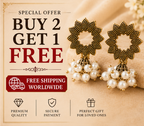 Antique Gold Sunflower Pearl Cluster Jhumka Earrings