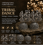 Oxidised Silver Radha Krishna Jhumka Earrings – Traditional Ethnic Jewellery