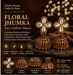 Antique Copper Mirror Work Jhumka Earrings – Traditional Ethnic Earrings