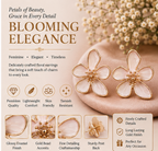 Blush Pink Flower Stud Earrings