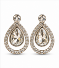 White Peacock Pearl Drop Earrings