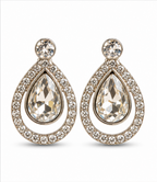 White Peacock Pearl Drop Earrings
