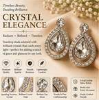 White Peacock Pearl Drop Earrings