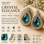 Blue Peacock Pearl Drop Earrings