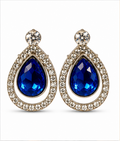 Green Peacock Pearl Drop Earrings
