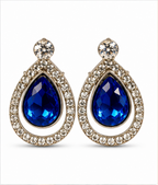 Green Peacock Pearl Drop Earrings