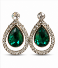 Rose Gold Crystal Diamond Drop Earrings