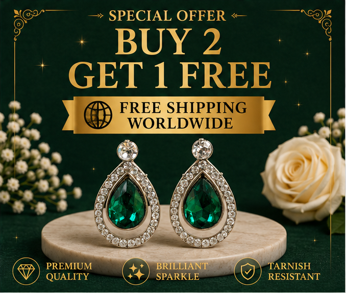Rose Gold Crystal Diamond Drop Earrings