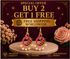 Pink Peacock Pearl Drop Earrings