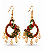 Oxidised Silver Turquoise Stone Jhumka Earrings