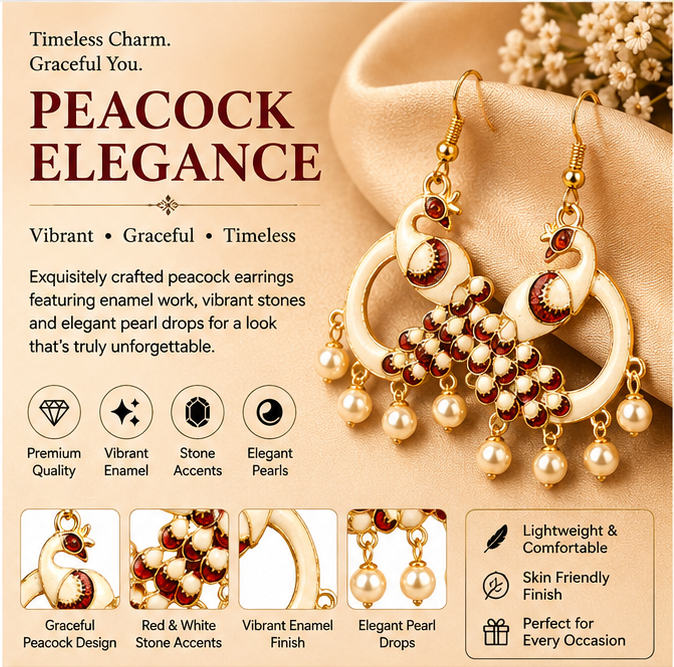 Oxidised Silver Ruby Stone Jhumka Earrings