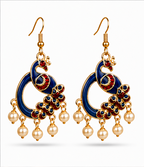 Rose Gold Multicolor Crystal Paisley Statement Stud Earrings