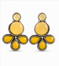 Pink Enamel Jhumka Drop Earrings