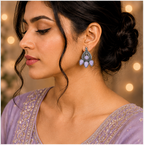 Gold Pearl Butterfly Drop Earrings