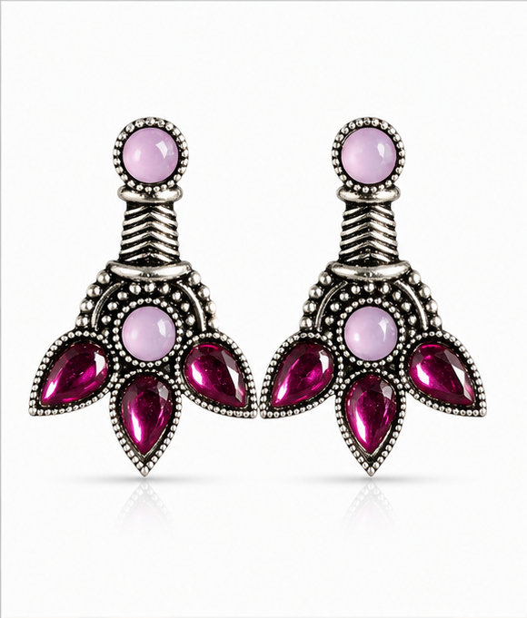 Black Butterfly Pearl Drop Earrings