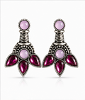 Black Butterfly Pearl Drop Earrings
