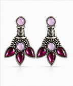 Black Butterfly Pearl Drop Earrings